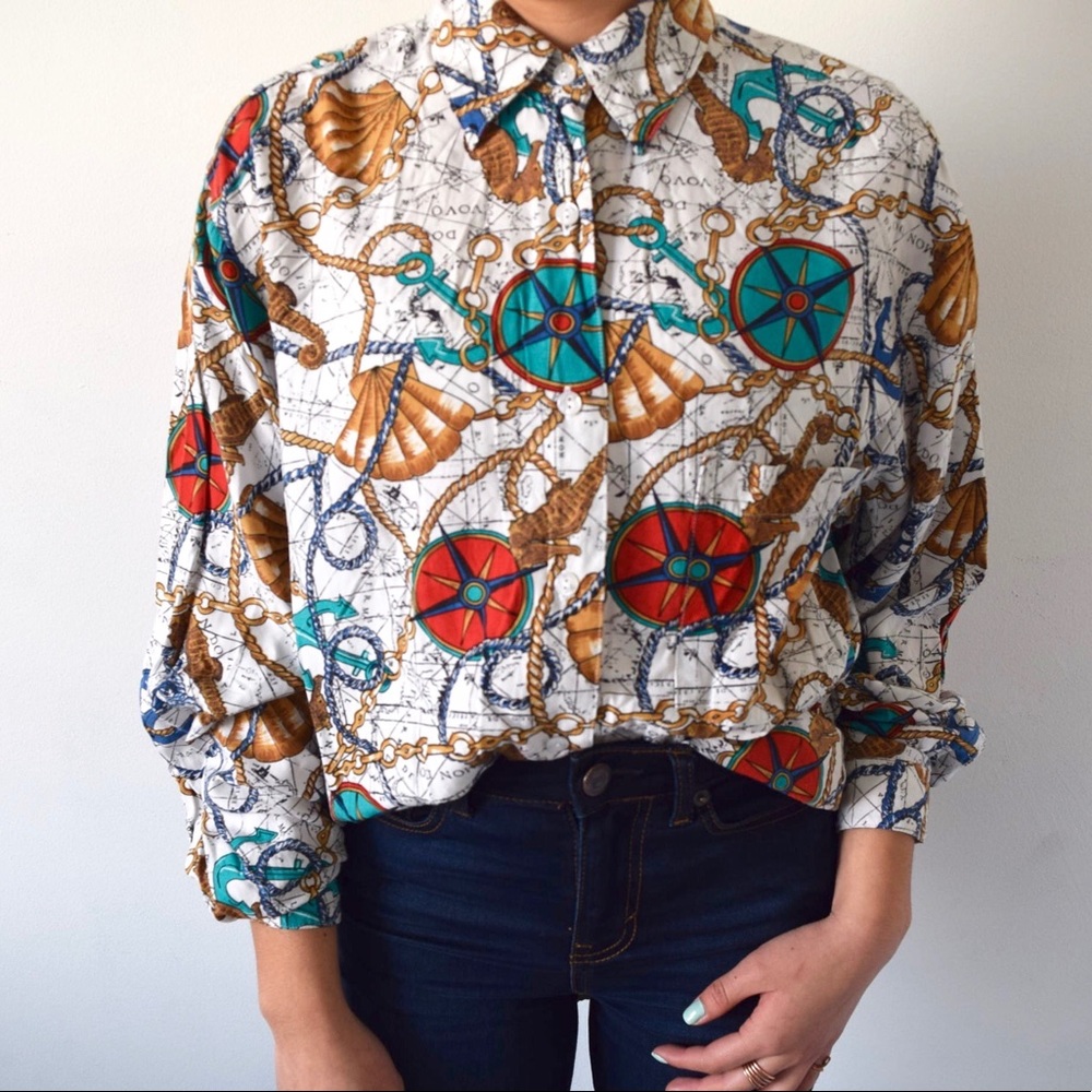 80s Vintage Blouse